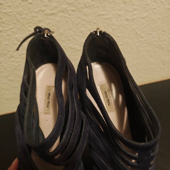 Miu Miu Suede Cage Shoes - Picture 5 of 6